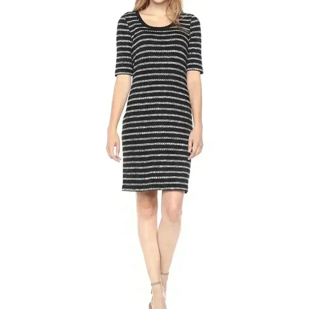 Kensie Mixed Rib Bodycon‎ Dress Medium